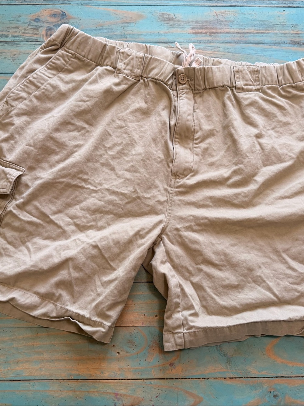 St. John's Bay Men's Cargo Drawstring Shorts - Light Beige